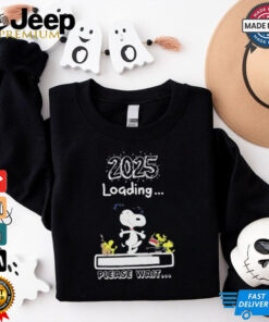 Official Snoopy And Woodstock New Year 2025 Loading Please Wait Unisex T Shirt