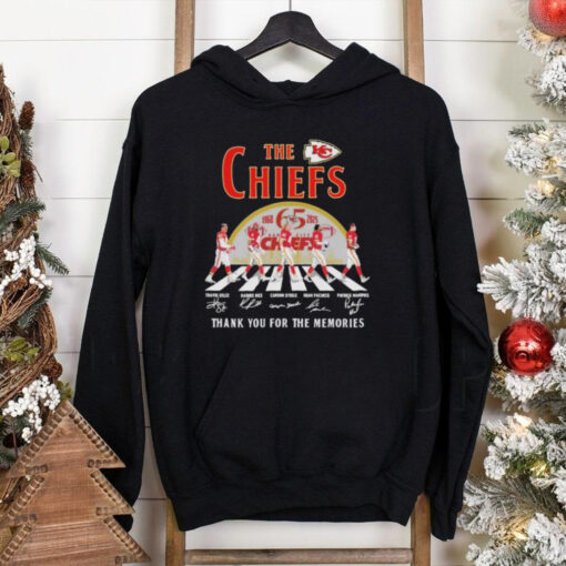 Official Travis Kelce Rashee Rice Carson Steele Isiah Pacheco Patrick Mahomes The Kansas City Chiefs 65TH Thank You For The Memories Signatures T shirts