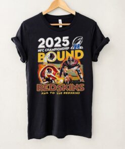 Official Washington Commanders 2025 NFC Championship Bound Redskins Hail To The Redskins Helmet NFL T shirts