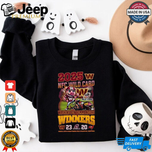 Official Washington Commanders 2025 NFL Wild Card Winner Beat Tampa Bay Unisex T Shirt