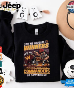 Official Washington Commanders NFC Wild Card Winners 2025 Go Commanders Unisex T Shirt