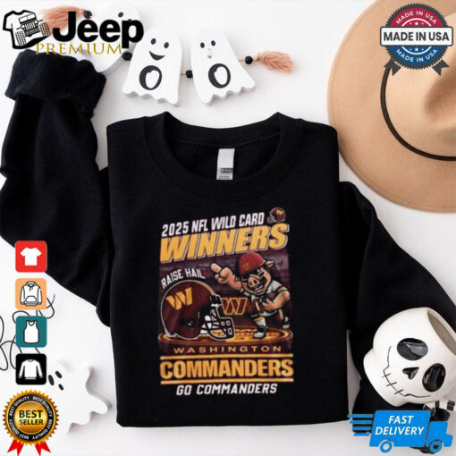 Official Washington Commanders NFC Wild Card Winners 2025 Go Commanders Unisex T Shirt