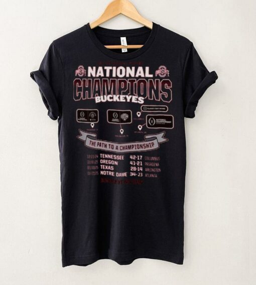 Ohio State Buckeyes College Football Playoff 2024 National Champions Tour T Shirt