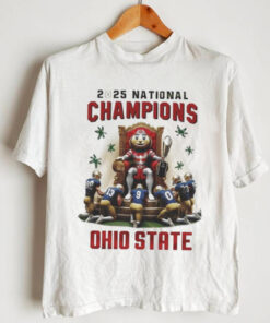 Ohio State Buckeyes King 2025 National Champions Notre Dame Fighting Irish Ưorship Mascot T Shirts