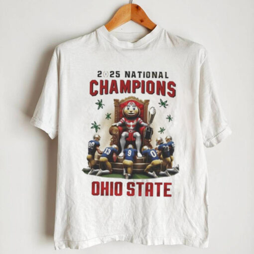 Ohio State Buckeyes King 2025 National Champions Notre Dame Fighting Irish Ưorship Mascot T Shirts