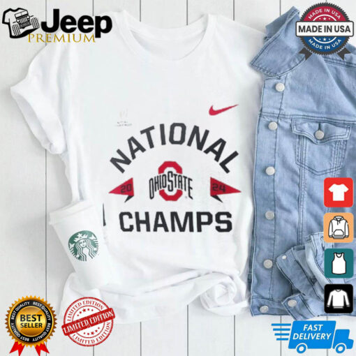 Ohio State Buckeyes Nike College Football Playoff 2024 National Champions Arch Over Logo T Shirt