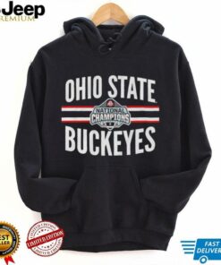 Ohio State Buckeyes national champions logo stripe shirt