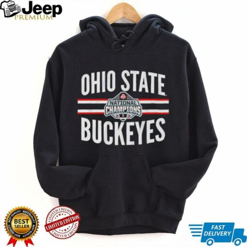 Ohio State Buckeyes national champions logo stripe shirt