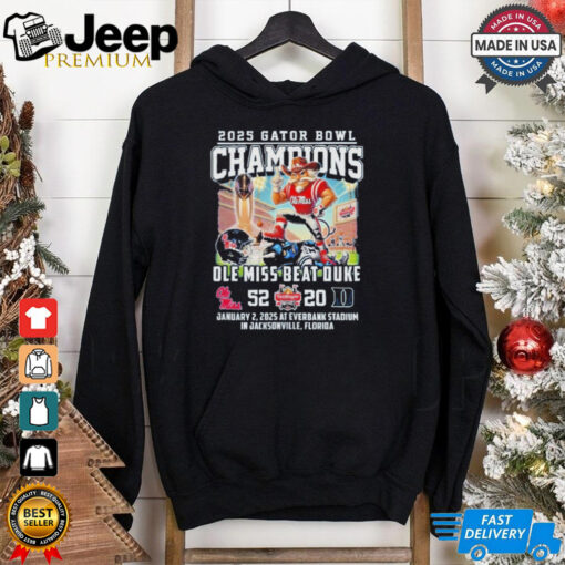 Ole Miss Rebels Beat Duke Gator Bowl Champions 2025 Shirt