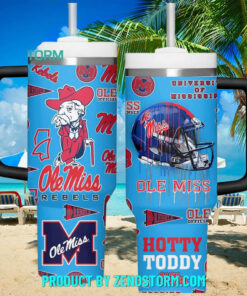 Ole Miss Rebels Football Hotty Toddy Blue Stanley Tumbler