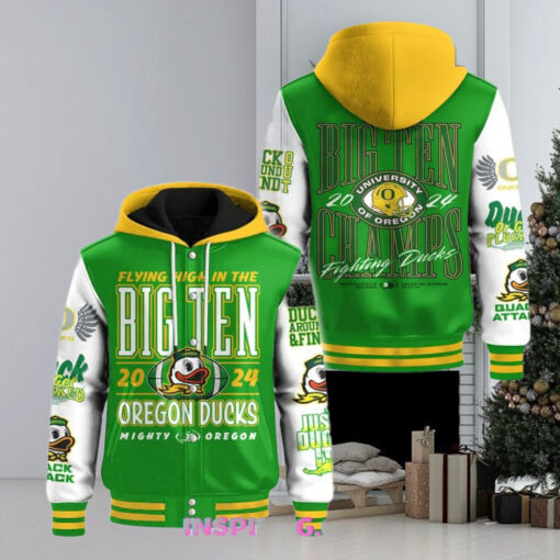 Oregon Ducks Big Ten Champions 2024 Hooded Varsity Jacket