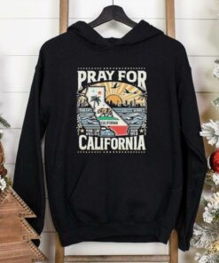 Original Pray For California Retro Sunset Shirt