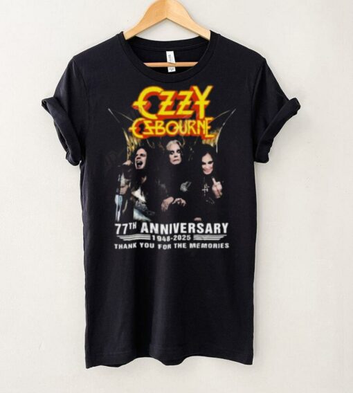 Ozzy Osbourne 77th Anniversary 1948 2025 Thank You For The Memories T Shirt