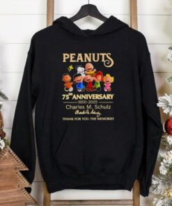 Peanuts 75th anniversary 1950 2025 thank you for the memories shirt