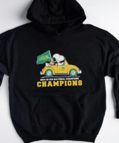 Peanuts Snoopy and Woodstock NDSU Bison On Car 2024 FCS Football Champions Shirt