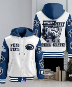 Penn State Nittany Lions Limited Hooded Varsity Jacket – Official Penn State Fan Apparel, Nittany Lions Spirit Wear, Limited Edition Hooded Varsity Jacket