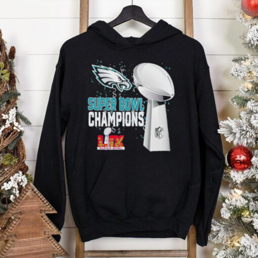 Philadelphia Eagles 2025 Super Bowl LIX Champions NFL Trophy Graphic Shirt