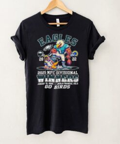 Philadelphia Eagles Beat Los Angeles Rams 2025 NFC Divisional Winners Go Birds NFL Mascot T shirts