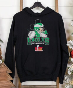 Philadelphia Eagles Junk Food Disney Mickey QB Super Bowl Lix Shirt