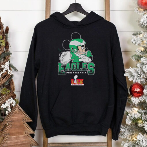 Philadelphia Eagles Junk Food Disney Mickey QB Super Bowl Lix Shirt