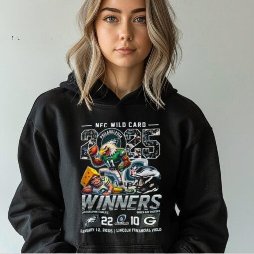 Philadelphia Eagles NFC Wild Card 2025 Winners Mascot Shirt