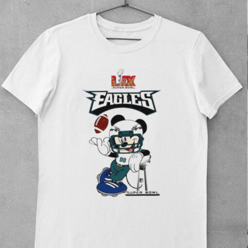 Philadelphia Eagles X Mickey Mouse Super Bowl Lix Shirt