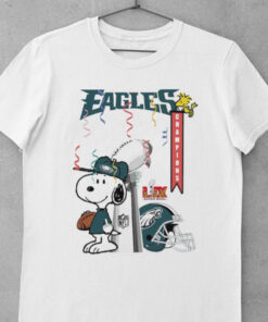 Philadelphia Eagles X Snoopy 2025 NFL Super Bowl LIX Champions Shirt