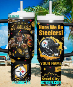 Pittsburgh Steelers Here We Go Customized Stanley Tumbler