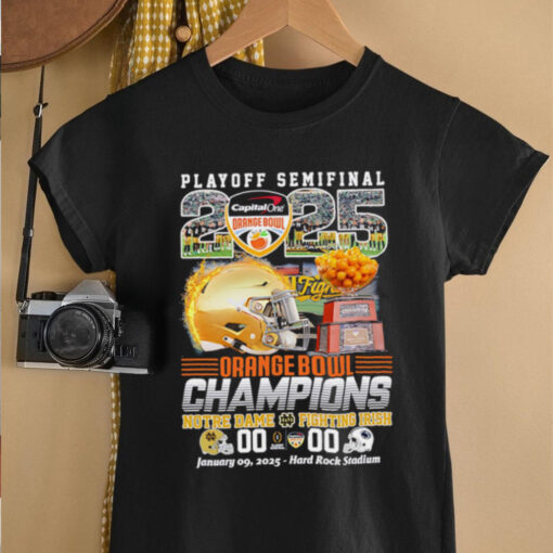 Playoff Semifinal 2025 Orange Bowl Champions Notre Dame Fighting Irish score shirt
