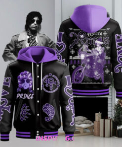 Prince Merry Xmas Special Hooded Varsity Jacket – Official Prince Holiday Merchandise, Christmas Tribute Apparel, Limited Edition Hooded Varsity Jacket