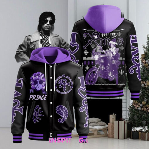 Prince Merry Xmas Special Hooded Varsity Jacket