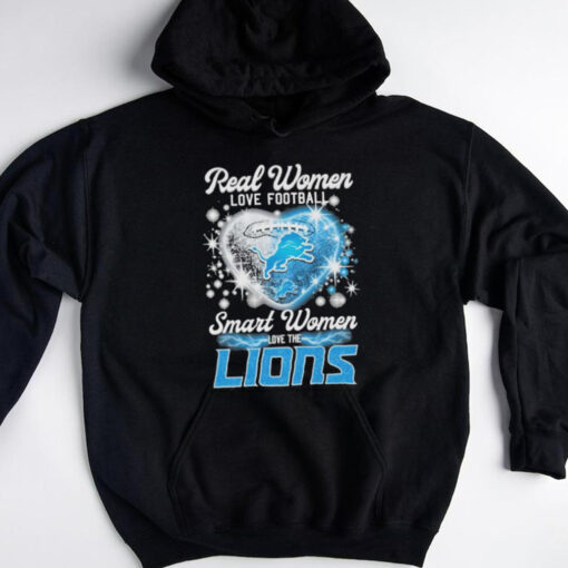 Real Women Love Football Smart Women Love The Detroit Lions For Fans Shirt