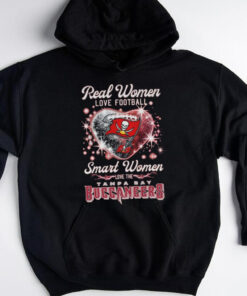 Real Women Love Football Smart Women Love The Tampa Bay Buccaneers Heart 2025 Shirt