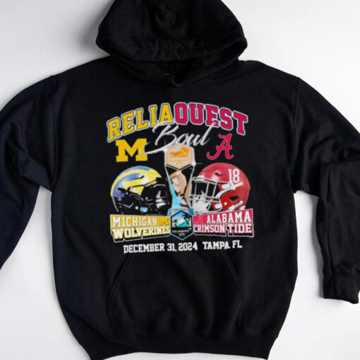 Reliaquest Bowl Michigan Wolverines Versus Alabama Crimson Tide December 31, 2024 Shirt