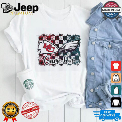 Retro Philadelphia Eagles Kansas City Chiefs Checkered T Shirt