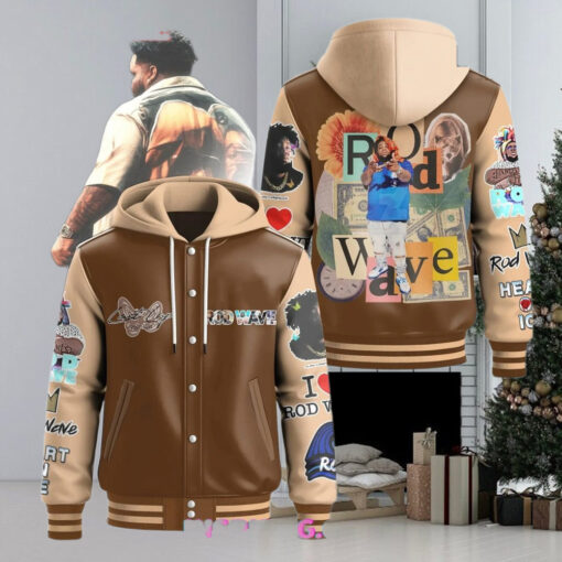 Rod Wave Last Love Brown Hooded Varsity Jacket