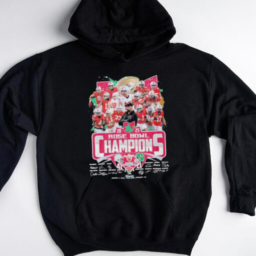 Rose Bowl Game Champions 2025 Ohio State Buckeyes Team Signatures Shirt