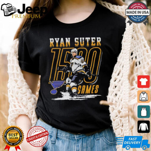 Ryan Suter St Louis Blues hockey 1500th game shirt