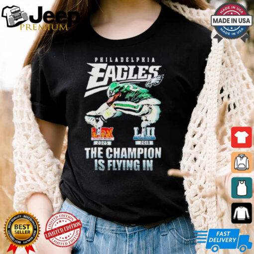 Saquon Barkley Philadelphia Eagles Philly The Champions Is Flying In Super Bowl LII Super Bowl LIX 2025 shirt
