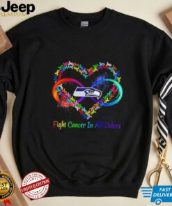Seattle Seahawks Heart Fight Cancer in All Colors shirt