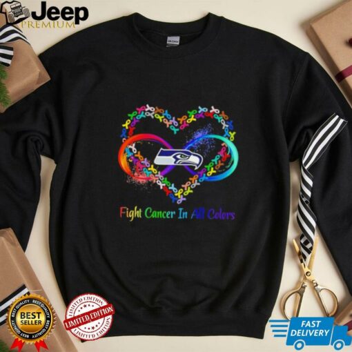 Seattle Seahawks Heart Fight Cancer in All Colors shirt