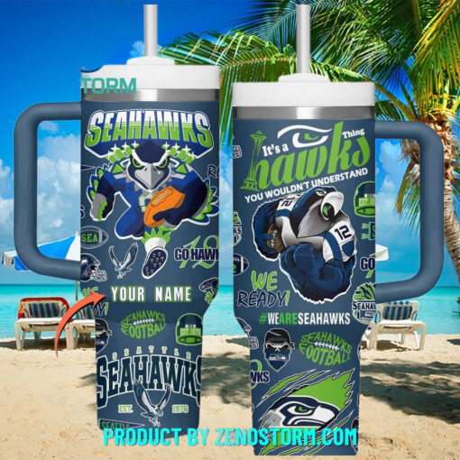 Seattle Seahawks NFL 2024 Custom Name Stanley Tumbler