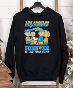Snoopy And The Peanuts Friends Los Angeles Chargers Forever, Not Just When We Win T shirts