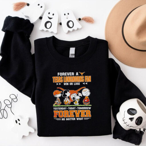 Snoopy Peanuts forever a Texas Longhorns fan win or lose shirt