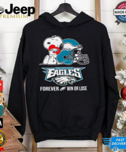 Snoopy Philadelphia Eagles forever win or lose shirt