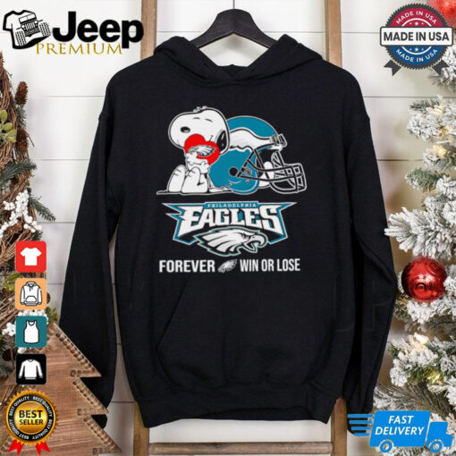Snoopy Philadelphia Eagles forever win or lose shirt