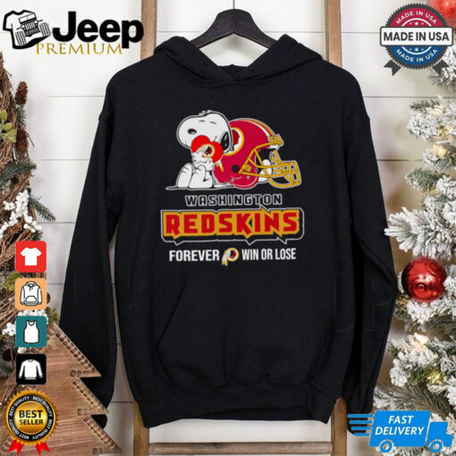 Snoopy Washington Redskins forever win or lose shirt