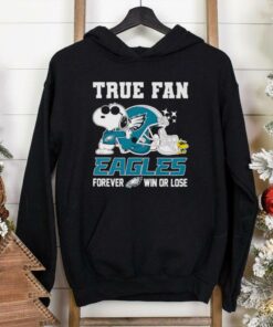 Snoopy and Woodstock true fan Eagle forever win or lose shirt