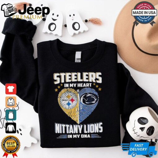 Steelers In My Heart Nittany Lions In My DNA Shirt