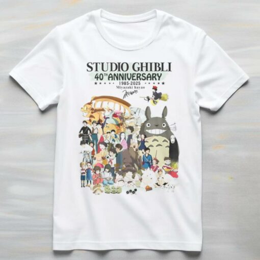 Studio GhiBli 40th Anniversary 1985 2025 Miyazaki hayao shirt